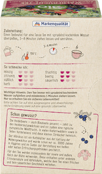 Bosvruchtenthee met zwarte bes en bosbes (20 theezakjes), 50 g
