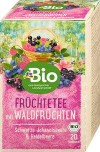 Früchtetee Waldfrucht mit schwarzer Johannisbeere & Heidelbeere (20 Beutel), 50 g