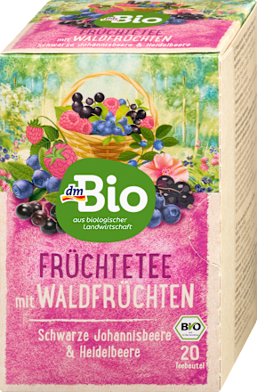 Früchtetee Waldfrucht mit schwarzer Johannisbeere & Heidelbeere (20 Beutel), 50 g