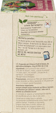 Bosvruchtenthee met zwarte bes en bosbes (20 theezakjes), 50 g