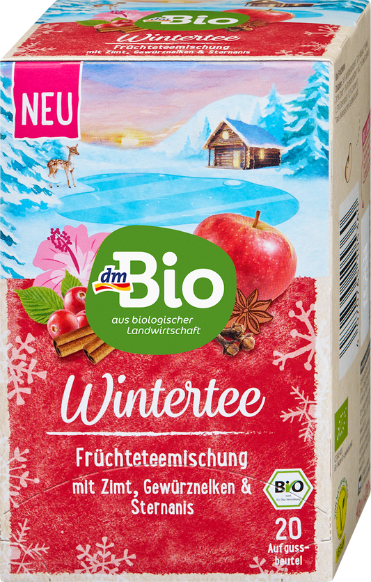 dmBio Infusion aux fruits, infusion d'hiver (20 sachets), 40 g