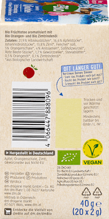 Früchtetee "Zauberhafter Wintertee" (20 Beutel), 40 g