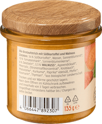 Gemüseaufstrich, Süßkartoffel Walnuss, 135 g