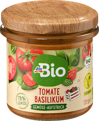 Gemüseaufstrich, Tomate Basilikum, 135 g