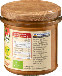 Gemüseaufstrich, Tomate Basilikum, 135 g