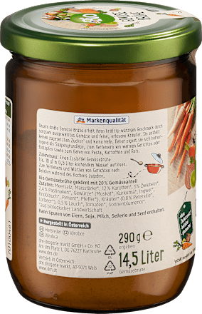 Gemüsebrühe, glutenfrei, 290 g