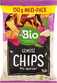 Gemüsechips mit Meersalz, 150 g