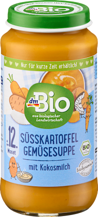 Gemüsesuppe Kinder Süßkartoffel & Gemüse mit Kokosmilch ab 12 Monaten, 250 g