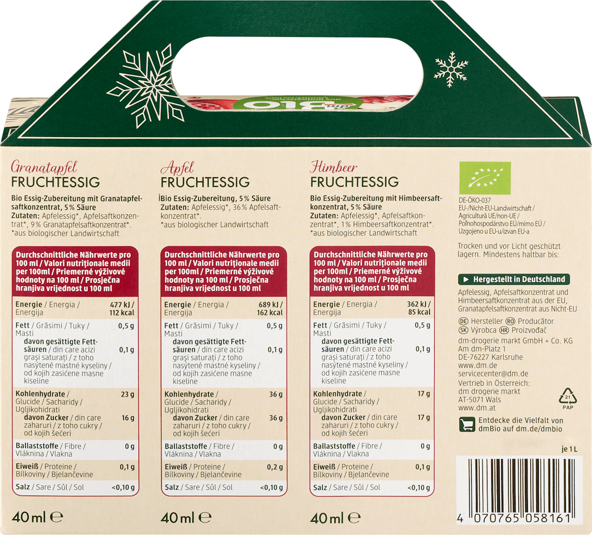 Geschenkset, Fruchtessig Set 3tlg, 1 St