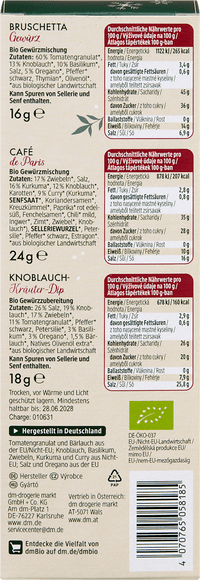 dmBio Geschenkset, Gewürz Set 3tlg, 1 St