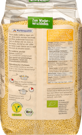 Getreide, Goldhirse grobkörnig, 800 g