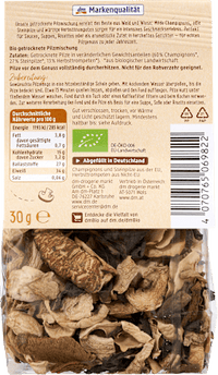 dmBio Getrocknete Pilze, 30 g