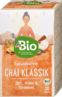 Gewürztee "Chai Klassik" mit Zimt, Ingwer & Kardamom (20 Beutel), 40 g
