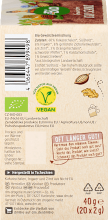 Gewürztee Chai Schoko (20 Beutel), 40 g