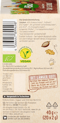 Gewürztee Chai Schoko (20 Beutel), 40 g