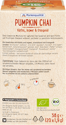 Gewürztee Pumpkin Chai (20 Beutel), 38 g