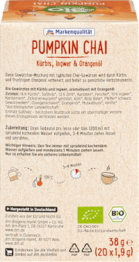 Gewürztee Pumpkin Chai (20 Beutel), 38 g