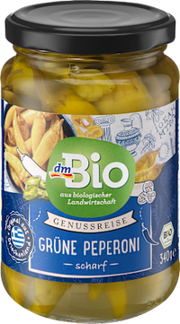 Grüne Peperoni, scharf, 170 g