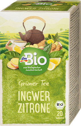 Grüner Tee Ingwer & Zitrone (20 Beutel), 40 g