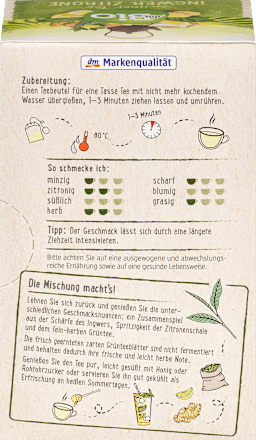 Groene thee Gember &amp; Citroen (20 theezakjes), 40 g