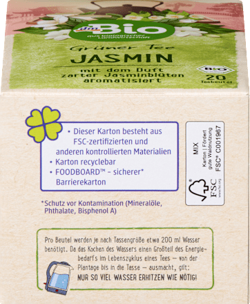 Grüner Tee Jasmin (20 Beutel), 30 g