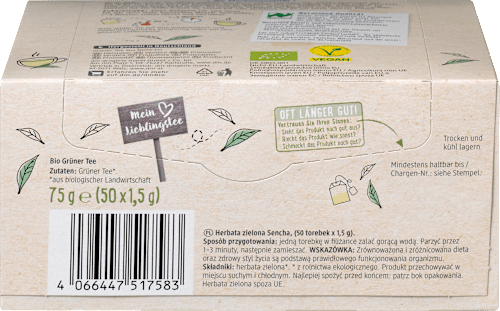 Grüner Tee Sencha (50 Beutel), 75 g