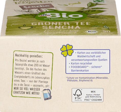 Grüner Tee Sencha (50 Beutel), 75 g