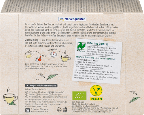 Grüner Tee Sencha (50 Beutel), 75 g