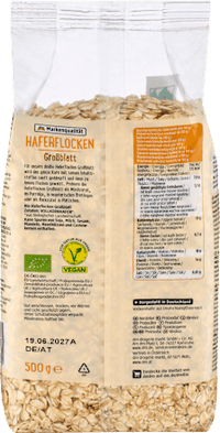 Haferflocken, Großblatt, 500 g