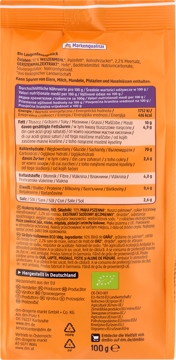dmBio Halloween Knabberspaß, 100 g