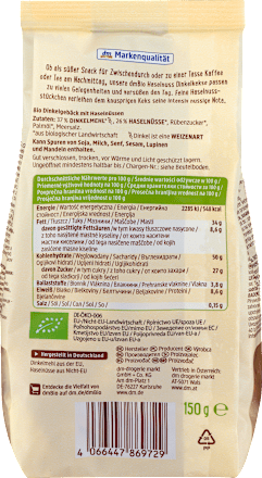 Haselnuss Dinkelkekse, 150 g
