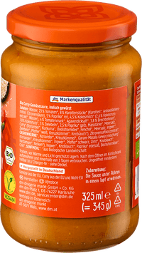dmBio Indische Curry Sauce, 325 ml