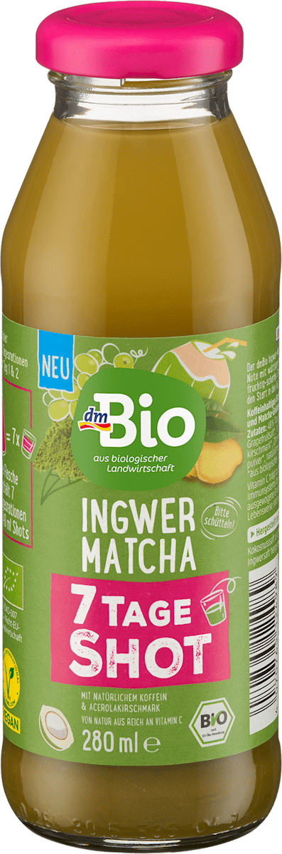 dmBio Shot Gingembre & Matcha 7 jours, 280 ml