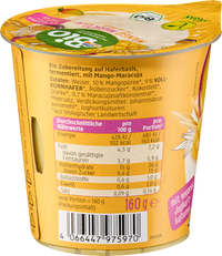 Joghurtalternative Mango Maracuja Hafer, 160 g