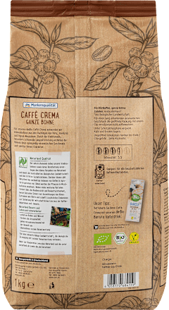 Kaffee, Caffè Crema, ganze Bohne, 1 kg