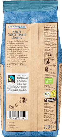 Kaffee entkoffeiniert gemahlen, 250 g