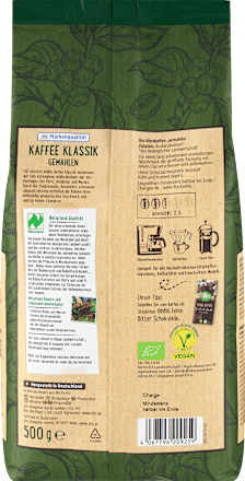 Kaffee Klassik, gemahlen, 500 g