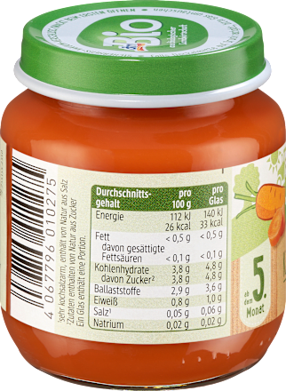 Karotte pur ab dem 5. Monat, 125 g