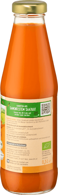 dmBio Karottensaft ab dem 5.Monat, 500 ml
