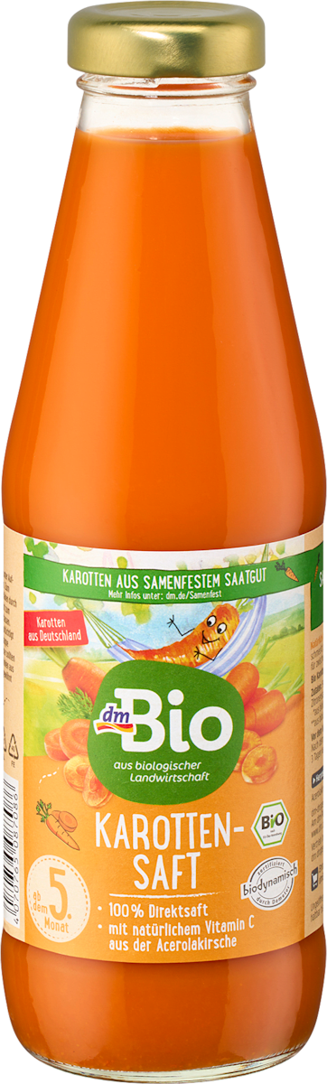 dmBio Karottensaft ab dem 5.Monat, 500 ml