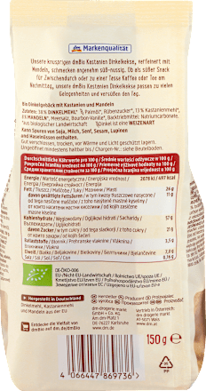 Kastanien Dinkelkekse, 150 g