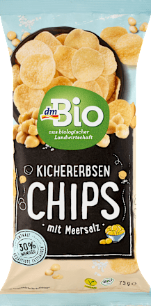 Kichererbsen Chips mit Meersalz, 75 g