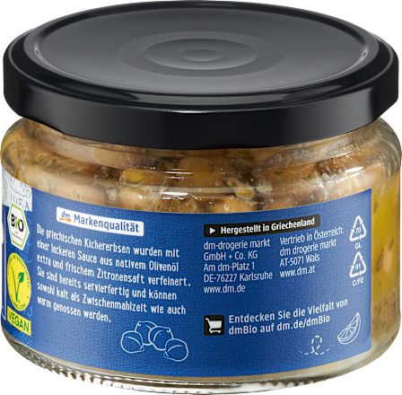 Kichererbsen in Zitronen-Olivenöl, 230 g