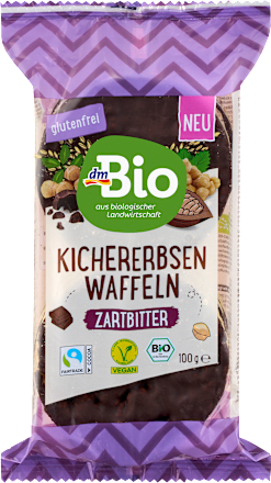 Kichererbsenwaffeln Zartbitter, 100 g