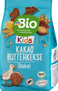 Kinderkekse Kakao Butterkekse Dinkel ab 3 Jahren, 125 g