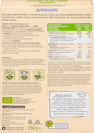 Kindermüsli Bircher ab 1 Jahr, 250 g