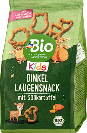 Kindersnack Dinkel Laugensnack mit Süßkartoffel, ab 3 Jahren, 80 g