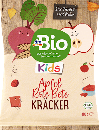 dmBio Kindersnack, Kräcker Apfel Rote Bete ab 3 Jahren, 110 g