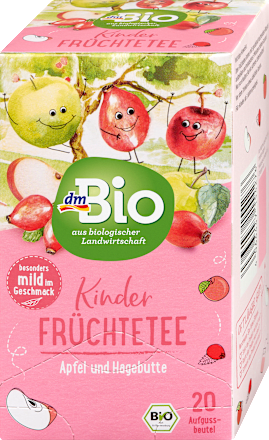 Kindertee, Früchte mit Apfel & Hagebutte (20 Beutel), ab 3 Jahren, 40 g