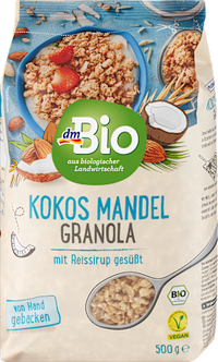 Knapperige muesli, kokos-amandel granola, 500 g